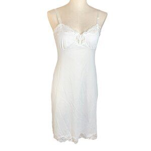 Vintage Shadowline Full Slip Adjustable Straps Womens 34" Bust Lingerie USA